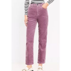 Loft Pink Corduroy Straight Leg Pants Size 6